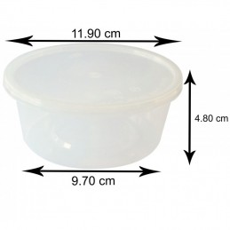 12 Oz Plastic Boite Avec Couvercle (350 ml) x 250 pièces