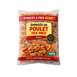 Emincés de poulet texmex 800g