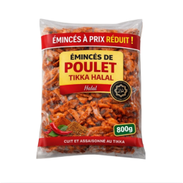 Emincés de poulet tikka 800g