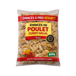 Emincés de poulet curry 800g