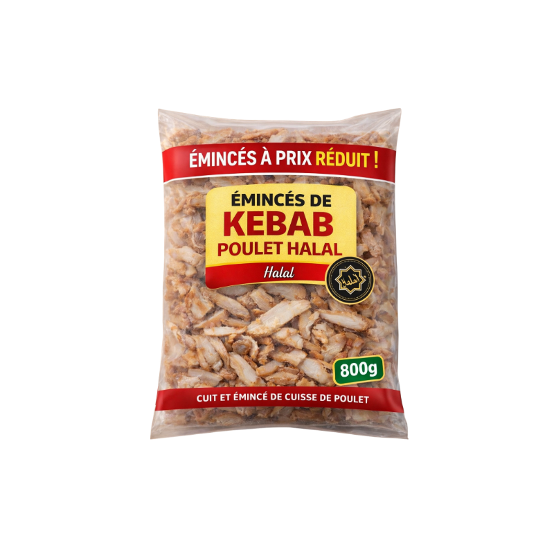 Emincés de poulet kebab 800g