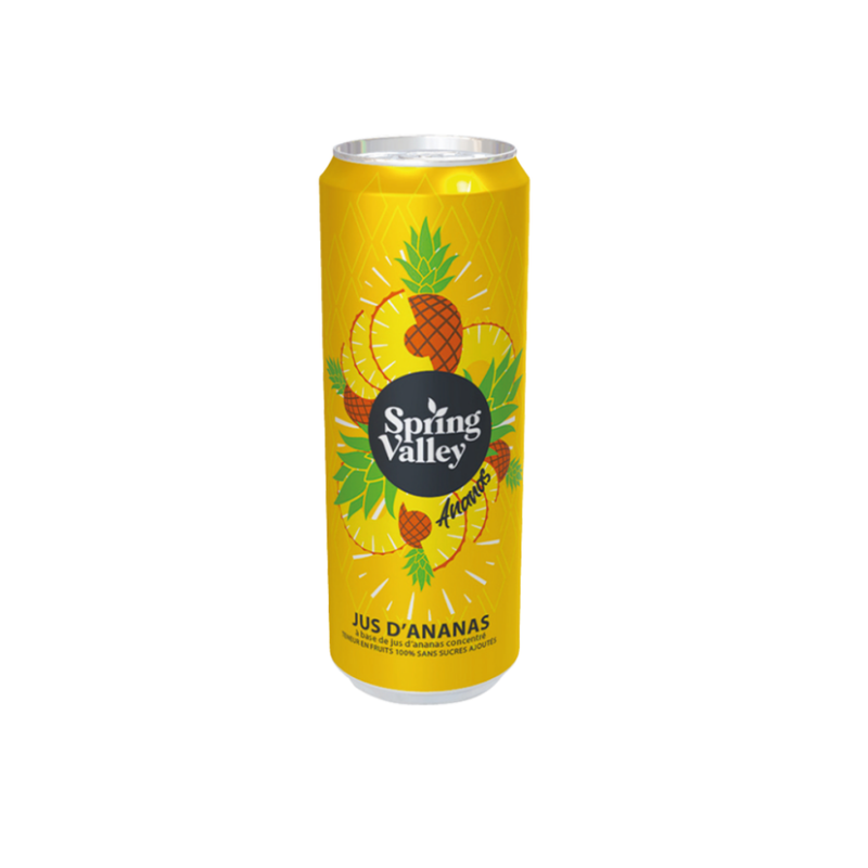 SPRING VALLEY ANANAS 24 X 330ML SLIM